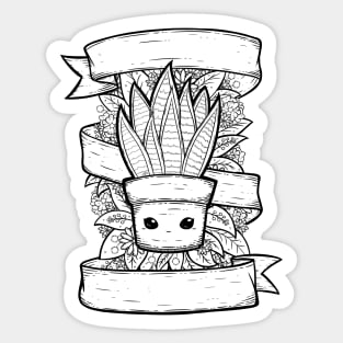 Cute Snake Plant Sticker